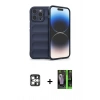 MARSİLYAN™- iPhone 16 Pro Max Kılıf Atlas Koleksiyonu - Şeffaf 360 Full Body Arka Koruyucu + PVD Metal Kamera Lens - GS