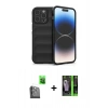 MARSİLYAN™- iPhone 16 Pro Max Kılıf Atlas Koleksiyonu - Şeffaf 360 Full Body Arka Koruyucu + Raze Metal Kamera Lens - SH