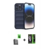 MARSİLYAN™- iPhone 16 Pro Max Kılıf Atlas Koleksiyonu - Şeffaf 360 Full Body Arka Koruyucu + Raze Metal Kamera Lens - SH