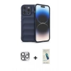 MARSİLYAN™- iPhone 16 Pro Max Kılıf Atlas Koleksiyonu - Şeffaf Pasifik Cam Ekran Koruyucu + Pers Alüminyum Kamera Lens - GI
