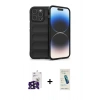MARSİLYAN™- iPhone 16 Pro Max Kılıf Atlas Koleksiyonu - Şeffaf Pasifik Cam Ekran Koruyucu + Bilvis Titan Kamera Lens - SH