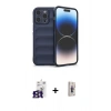 MARSİLYAN™- iPhone 16 Pro Max Kılıf Atlas Koleksiyonu - Siyah Bilvis 3D Cam Ekran Koruyucu + Bilvis Titan Kamera Lens - TMGI