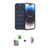 MARSİLYAN™- iPhone 16 Pro Max Kılıf Atlas Koleksiyonu - Siyah Bilvis 3D Cam Ekran Koruyucu + Çöl Titanyum Raze Metal Kamera Lens
