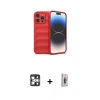 MARSİLYAN™- iPhone 16 Pro Max Kılıf Atlas Koleksiyonu - Siyah Bilvis 3D Cam Ekran Koruyucu + PVD Metal Kamera Lens - GS