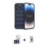 MARSİLYAN™- iPhone 16 Pro Max Kılıf Atlas Koleksiyonu - Siyah Bilvis 3D Cam Ekran Koruyucu + Bilvis Titan Kamera Lens - SH
