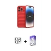 MARSİLYAN™- iPhone 16 Pro Max Kılıf Atlas Koleksiyonu - Siyah Bilvis 5in1 3D Magic Cam Ekran Koruyucu + Gümüş Pers Alüminyum Kamera Lens