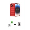 MARSİLYAN™- iPhone 16 Pro Max Kılıf Atlas Koleksiyonu - Siyah Bilvis Hayalet Cam Ekran Koruyucu + Raze Metal Kamera Lens - BZ