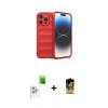 MARSİLYAN™- iPhone 16 Pro Max Kılıf Atlas Koleksiyonu - Siyah Buffer Cam Ekran Koruyucu + Raze Metal Kamera Lens - BZ