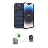MARSİLYAN™- iPhone 16 Pro Max Kılıf Atlas Koleksiyonu - Siyah Buffer Hayalet Cam Ekran Koruyucu + Raze Metal Kamera Lens - CLTM