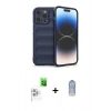 MARSİLYAN™- iPhone 16 Pro Max Kılıf Atlas Koleksiyonu - Siyah Joko Magic 5D Cam + Raze Metal Kamera Lens - BZ