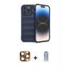 MARSİLYAN™- iPhone 16 Pro Max Kılıf Atlas Koleksiyonu - Siyah Joko Magic 5D Cam + Pers Alüminyum Kamera Lens - CLTM