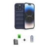 MARSİLYAN™- iPhone 16 Pro Max Kılıf Atlas Koleksiyonu - Siyah Joko Magic 5D Cam + Raze Metal Kamera Lens - SH