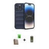 MARSİLYAN™- iPhone 16 Pro Max Kılıf Atlas Koleksiyonu - Siyah Joko Magic 5D Hayalet Cam + Raze Metal Kamera Lens - CLTM