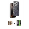 MARSİLYAN™- iPhone 16 Pro Max Kılıf Atlas Minimal Özel Seri - Şeffaf 360 Full Body Arka Koruyucu + Pers Alüminyum Kamera Lens - CLTM