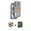 MARSİLYAN™- iPhone 16 Pro Max Kılıf Atlas Minimal Özel Seri - Şeffaf 360 Full Body Arka Koruyucu + Pers Alüminyum Kamera Lens - CLTM