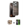 MARSİLYAN™- iPhone 16 Pro Max Kılıf Atlas Minimal Özel Seri - Şeffaf 360 Full Body Arka Koruyucu + Pers Alüminyum Kamera Lens - CLTM