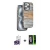 MARSİLYAN™- iPhone 16 Pro Max Kılıf Atlas Minimal Özel Seri - Şeffaf 360 Full Body Arka Koruyucu + Siyah Bilvis Titan Kamera Lens