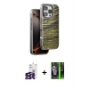 MARSİLYAN™- iPhone 16 Pro Max Kılıf Atlas Minimal Özel Seri - Şeffaf 360 Full Body Arka Koruyucu + Siyah Bilvis Titan Kamera Lens