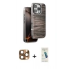 MARSİLYAN™- iPhone 16 Pro Max Kılıf Atlas Minimal Özel Seri - Şeffaf Pasifik Cam Ekran Koruyucu + Pers Alüminyum Kamera Lens - CLTM