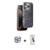 MARSİLYAN™- iPhone 16 Pro Max Kılıf Atlas Minimal Özel Seri - Şeffaf Pasifik Cam Ekran Koruyucu + Pers Alüminyum Kamera Lens - GI
