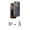 MARSİLYAN™- iPhone 16 Pro Max Kılıf Atlas Minimal Özel Seri - Şeffaf Pasifik Cam Ekran Koruyucu + Pers Alüminyum Kamera Lens - GS