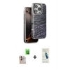 MARSİLYAN™- iPhone 16 Pro Max Kılıf Atlas Minimal Özel Seri - Şeffaf Pasifik Cam Ekran Koruyucu + Raze Metal Kamera Lens - NLGY