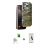 MARSİLYAN™- iPhone 16 Pro Max Kılıf Atlas Minimal Özel Seri - Şeffaf Pasifik Cam Ekran Koruyucu + Raze Metal Kamera Lens - BZ