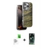 MARSİLYAN™- iPhone 16 Pro Max Kılıf Atlas Minimal Özel Seri - Siyah 360 Mat Full Body Arka Koruyucu + Raze Metal Kamera Lens - BZ