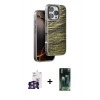 MARSİLYAN™- iPhone 16 Pro Max Kılıf Atlas Minimal Özel Seri - Siyah 360 Mat Full Body Arka Koruyucu + Bilvis Titan Kamera Lens - GS