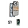 MARSİLYAN™- iPhone 16 Pro Max Kılıf Atlas Minimal Özel Seri - Siyah 360 Mat Full Body Arka Koruyucu + Pers Alüminyum Kamera Lens - GI