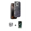 MARSİLYAN™- iPhone 16 Pro Max Kılıf Atlas Minimal Özel Seri - Siyah 360 Mat Full Body Arka Koruyucu + Pers Alüminyum Kamera Lens - GI