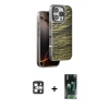 MARSİLYAN™- iPhone 16 Pro Max Kılıf Atlas Minimal Özel Seri - Siyah 360 Mat Full Body Arka Koruyucu + PVD Metal Kamera Lens - GS