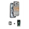 MARSİLYAN™- iPhone 16 Pro Max Kılıf Atlas Minimal Özel Seri - Siyah 360 Mat Full Body Arka Koruyucu + PVD Metal Kamera Lens - GS