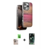 MARSİLYAN™- iPhone 16 Pro Max Kılıf Atlas Minimal Özel Seri - Siyah 360 Mat Full Body Arka Koruyucu + Raze Metal Kamera Lens - NLGY