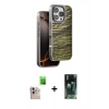 MARSİLYAN™- iPhone 16 Pro Max Kılıf Atlas Minimal Özel Seri - Siyah 360 Mat Full Body Arka Koruyucu + Raze Metal Kamera Lens - NLGY