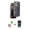 MARSİLYAN™- iPhone 16 Pro Max Kılıf Atlas Minimal Özel Seri - Siyah 360 Mat Full Body Arka Koruyucu + Raze Metal Kamera Lens - NLGY