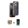 MARSİLYAN™- iPhone 16 Pro Max Kılıf Atlas Minimal Özel Seri - Siyah 360 Mat Full Body Arka Koruyucu + Pers Alüminyum Kamera Lens - CLTM