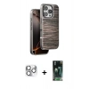MARSİLYAN™- iPhone 16 Pro Max Kılıf Atlas Minimal Özel Seri - Siyah 360 Mat Full Body Arka Koruyucu + Pers Alüminyum Kamera Lens - GS