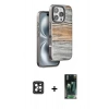 MARSİLYAN™- iPhone 16 Pro Max Kılıf Atlas Minimal Özel Seri - Siyah 360 Mat Full Body Arka Koruyucu + PVD Metal Kamera Lens - SH