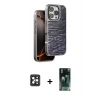 MARSİLYAN™- iPhone 16 Pro Max Kılıf Atlas Minimal Özel Seri - Siyah 360 Mat Full Body Arka Koruyucu + PVD Metal Kamera Lens - SH