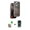 MARSİLYAN™- iPhone 16 Pro Max Kılıf Atlas Minimal Özel Seri - Siyah 360 Mat Full Body Arka Koruyucu + Raze Metal Kamera Lens - CLTM