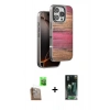 MARSİLYAN™- iPhone 16 Pro Max Kılıf Atlas Minimal Özel Seri - Siyah 360 Mat Full Body Arka Koruyucu + Raze Metal Kamera Lens - CLTM