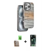 MARSİLYAN™- iPhone 16 Pro Max Kılıf Atlas Minimal Özel Seri - Siyah 360 Mat Full Body Arka Koruyucu + Raze Metal Kamera Lens - CLTM