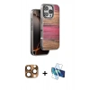 MARSİLYAN™- iPhone 16 Pro Max Kılıf Atlas Minimal Özel Seri - Siyah 3D Antistatik Cam Ekran Koruyucu + Pers Alüminyum Kamera Lens - CLTM