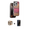 MARSİLYAN™- iPhone 16 Pro Max Kılıf Atlas Minimal Özel Seri - Siyah 3D Antistatik Hayalet Cam Ekran Koruyucu + Pers Alüminyum Kamera Lens - CLTM