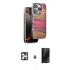 MARSİLYAN™- iPhone 16 Pro Max Kılıf Atlas Minimal Özel Seri - Siyah 3D Antistatik Hayalet Cam Ekran Koruyucu + PVD Metal Kamera Lens - GS