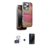 MARSİLYAN™- iPhone 16 Pro Max Kılıf Atlas Minimal Özel Seri - Siyah 3D Antistatik Hayalet Cam Ekran Koruyucu + Bilvis Titan Kamera Lens - TMGI
