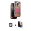 MARSİLYAN™- iPhone 16 Pro Max Kılıf Atlas Minimal Özel Seri - Siyah 3D Antistatik Mat Seramik Nano Ekran Koruyucu + PVD Metal Kamera Lens - GD