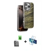 MARSİLYAN™- iPhone 16 Pro Max Kılıf Atlas Minimal Özel Seri - Siyah 3D Antistatik Seramik Nano Ekran Koruyucu + Raze Metal Kamera Lens - SH