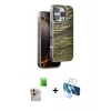 MARSİLYAN™- iPhone 16 Pro Max Kılıf Atlas Minimal Özel Seri - Siyah 3D Antistatik Seramik Nano Ekran Koruyucu + Raze Metal Kamera Lens - NLGY